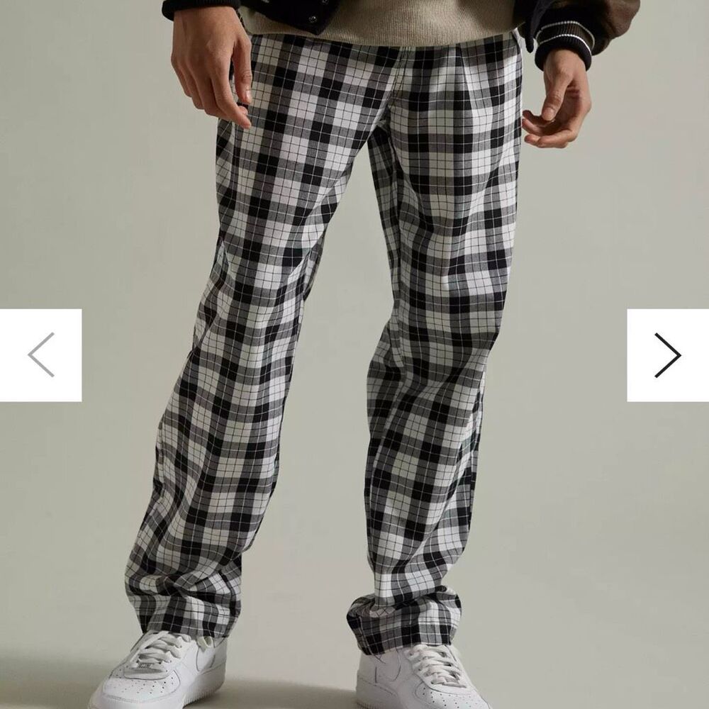 New OBEY Newton Gingham Plaid Pull-On Pant